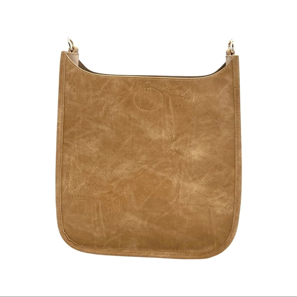 Ah dorned faux suede crossbody bag